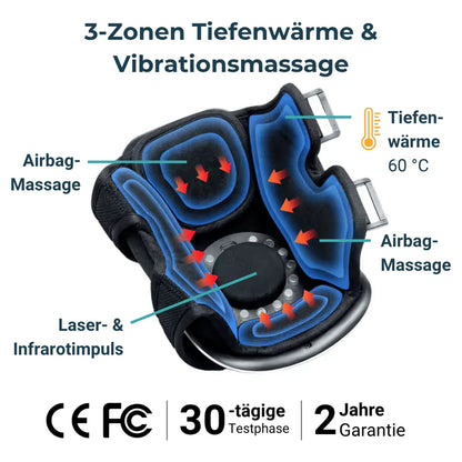 3-in-1 Knie-Therapiegerät – Kabellose Infrarot-, Laser- & Vibrationstherapie
