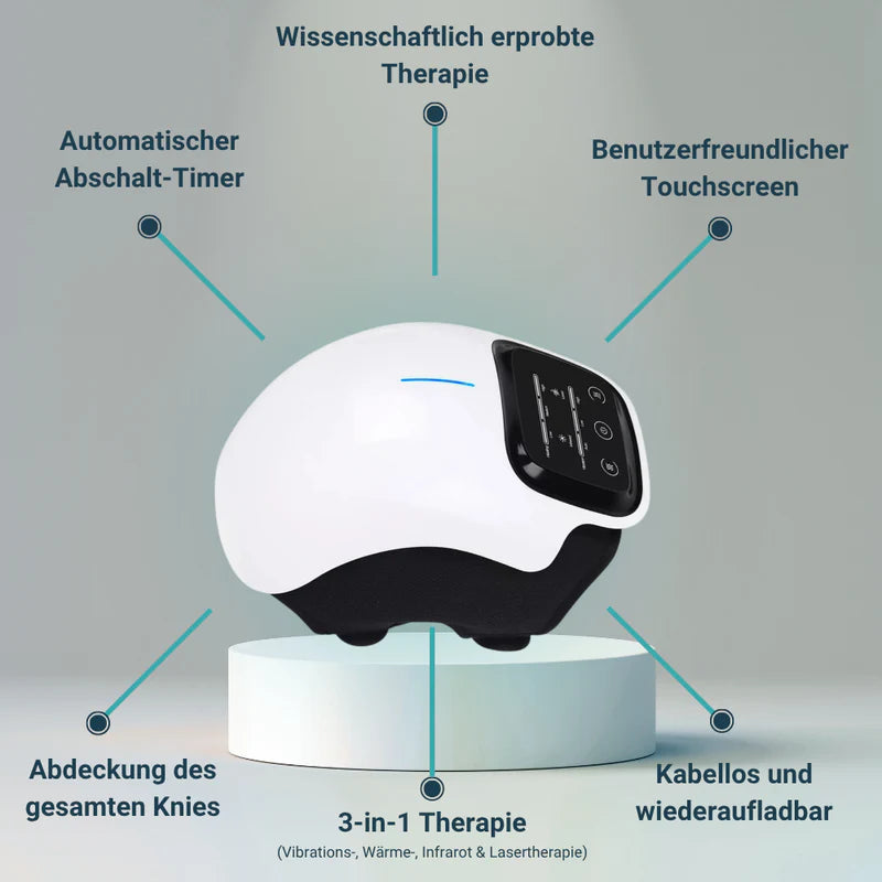 3-in-1 Knie-Therapiegerät – Kabellose Infrarot-, Laser- & Vibrationstherapie