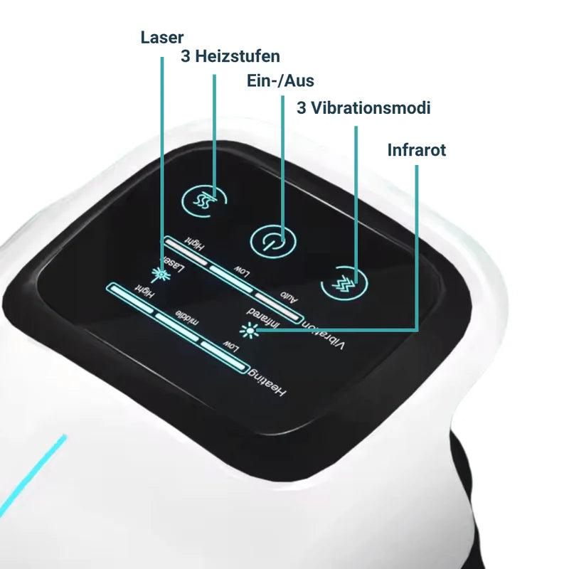 3-in-1 Knie-Therapiegerät – Kabellose Infrarot-, Laser- & Vibrationstherapie